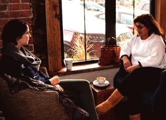 ii coffee shop two women